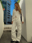 product Princess Polly High Waisted Pants High Waisted Pants High Waisted Pants High Waisted Pants  Fallout Mid Rise Cargo Pants White