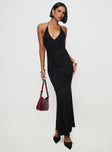 Beautie Halter Maxi Dress Black