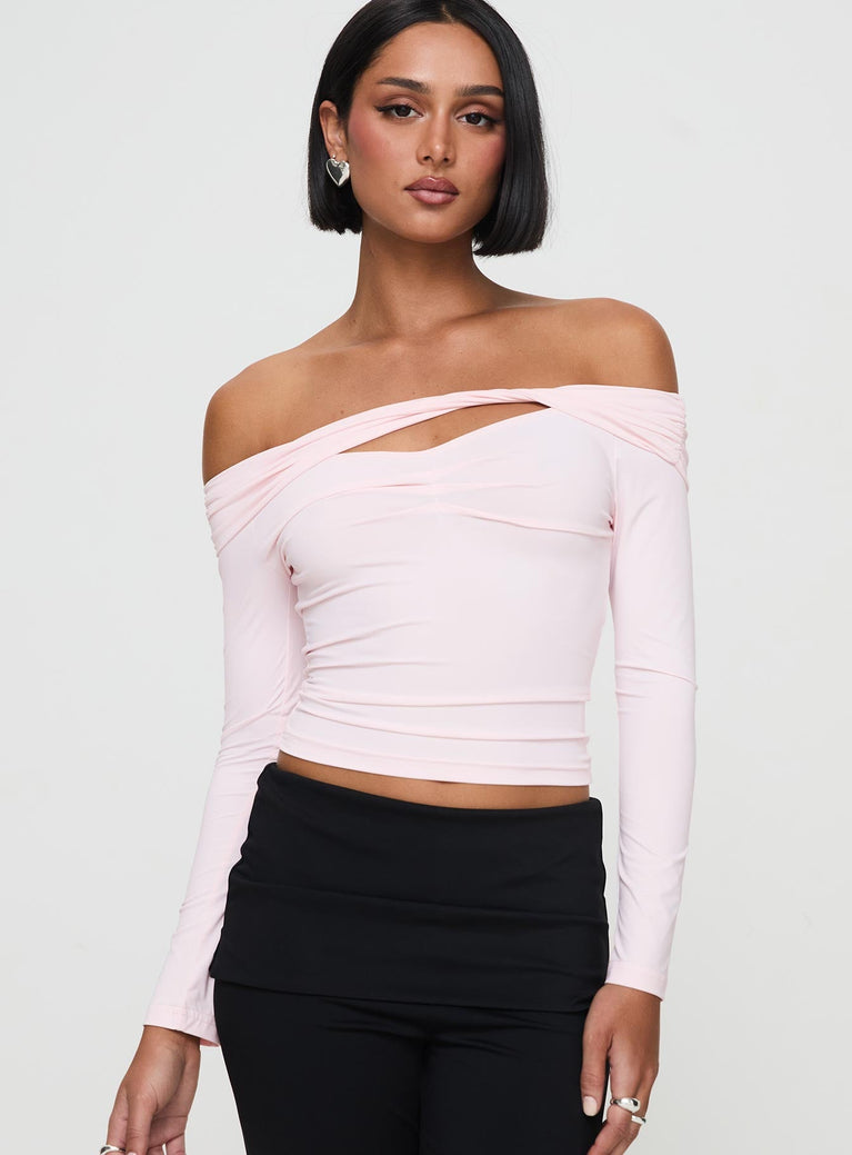 Kressida Off The Shoulder Top Pink