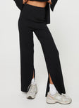 product Princess Polly High Waisted Pants  Allen Ribbed Pants Black