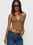 Whimsy Halter Top Chocolate