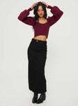 product Markanna Denim Midi Skirt Black Princess Polly  Maxi 