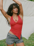 Chilli Halter Top Red