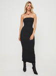 product Princess Polly Asymmetric Neckline  Oscar Midi Dress Black Tall