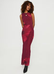 product Princess Polly High Neck  Rudy Maxi Dress Burgundy