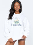 product Colorado Oversized Crewneck Sweatshirt White Princess Polly  Long 