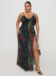 Feather Maxi Dress Multi Curve