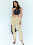 front view of model wearing Princess Polly Zara Pant Beige 