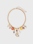 Maximiliano Charm Necklace Multi