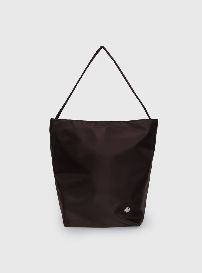 Comma Bucket Tote Bag Brown