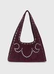 Lemoni Stud Bag Burgundy