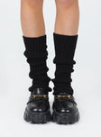 Legwarmers  100% polyester  Soft knit material  Below the knee length  Good stretch  Unlined 