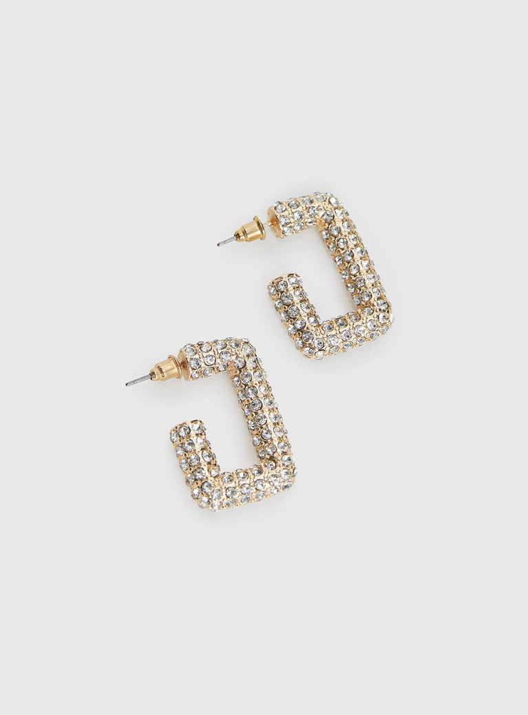 Diamonds Dancing Earrings Gold