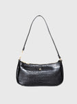 Peta & Jain Piper Bag Black Croc