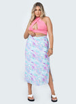   front view of model wearing Princess Polly Aliana Midi Skirt Multi 