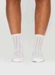 Snowstorm Socks White