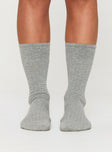 Galatea Crew Socks Grey