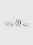 Better Together Ring Set Silver