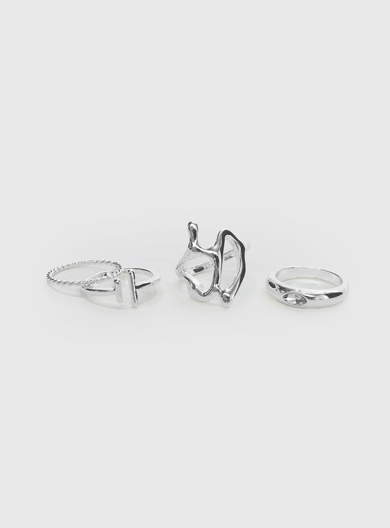 Better Together Ring Set Silver