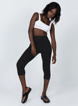 front view of model wearing Princess Polly The Highway Capris 