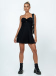 product Princess Polly Asymmetric Neckline  Falling For You Mini Dress Black