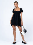 product Princess Polly Asymmetric Neckline  Let's Dance Mini Dress Black