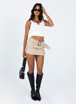 product Iconic Cargo Mini Skirt Beige Princess Polly  Mini Skirts 