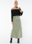 product Mcguane Denim Midi Skirt Green Princess Polly  Maxi 