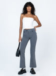 product Princess Polly High Waisted Pants  Yianna Low Waist Flare Pants Grey