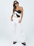 product Princess Polly Low Rise Pants  Miami Vice Swish Pant Ghost White