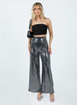 product Princess Polly Low Rise Pants Low Rise Pants  Nemara Pants Black/Silver