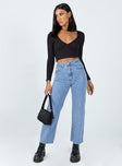 product Princess Polly Mid Rise  Damika Wide Leg Denim Jeans