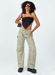 product Princess Polly High Waisted  Miami Vice Pants Light Khaki