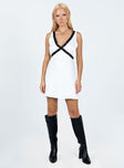 product Princess Polly V-Neck V-Neck  Yaralla Mini Dress White / Black