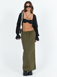 product Geneve Maxi Skirt Olive Green Princess Polly  Maxi 