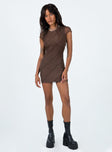 product Princess Polly Cowl Neck  Mateo Mini Dress Brown