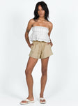 product Basils Shorts Beige Princess Polly High Waisted Shorts 