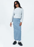 product The Ragged Priest Carpenter Maxi Skirt Mid Blue Princess Polly  Maxi 