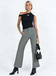 product Princess Polly High Waisted Pants  Alizzi Pant Grey Pinstripe