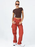 product Princess Polly Mid Rise  Copeland Jeans Red