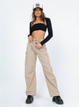 product Princess Polly High Waisted  Miami Vice Pants Beige