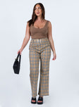 front view of model wearing Princess Polly Cirdan Pants Beige 