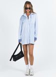 product Princess Polly Crew Neck  Rouni Shirt Dress White / Blue