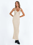 product Princess Polly Crew Neck  Carrera Maxi Dress Beige