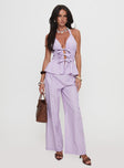 Helaine Straight Leg Pant Lilac