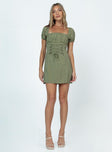 product Princess Polly Square Neck  Fauci Mini Dress Green