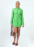 product Princess Polly V-Neck  Calvert Long Sleeve Mini Dress Green