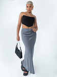 Front view of model wearing  front Jodie Maxi Skirt Grey Princess Polly  Maxi 