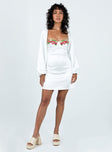 product Princess Polly Square Neck  Kenzie Long Sleeve Mini Dress White