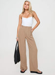 product Princess Polly High Waisted Pants High Waisted Pants High Waisted Pants  Brenda Linen Blend Pants Beige